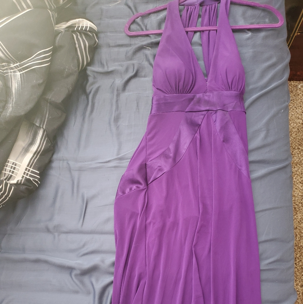 Purple halter dress